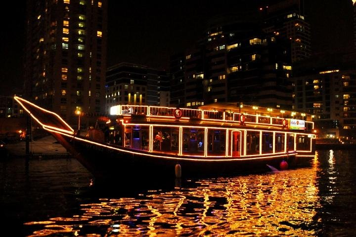 Experience a magical evening sailing through Dubai Marina on a traditional dhow where shimmering city lights reflect off serene waters showcasing the blend of heritage and modernity. Enjoy delectable dining and entertainment on board.